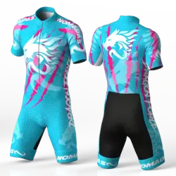 Dragon force blue fuchsia skating suit, beautiful aggressive and stylish design for boys, girls, men and women