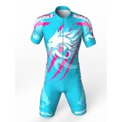 Dragon force blue fuchsia skating suit, beautiful aggressive and stylish design for boys, girls, men and women