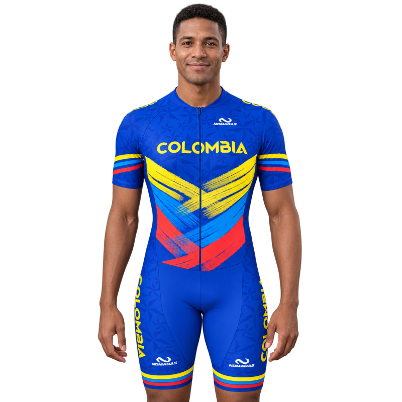 Licra de patinaje Colombia Azul Axxion | Nómadas