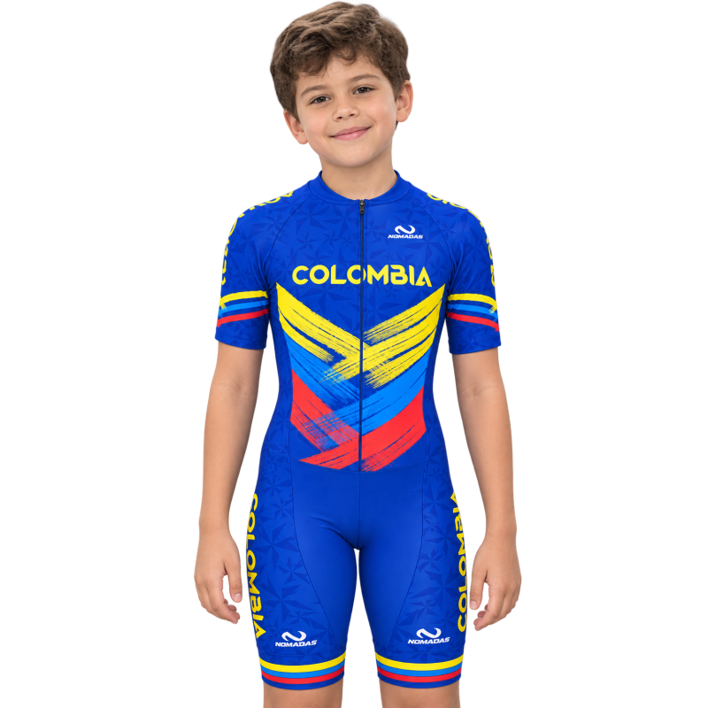 Licra de patinaje Colombia Azul Axxion | Nómadas
