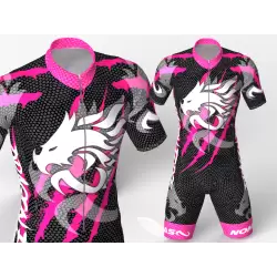 Dragon force fuchsia-black skating suit, beautiful aggressive and stylish design for boys, girls, men and women