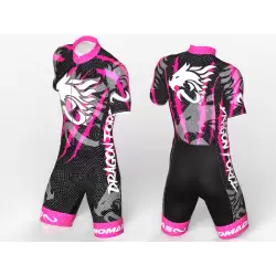 Dragon force fuchsia-black skating suit, beautiful aggressive and stylish design for boys, girls, men and women