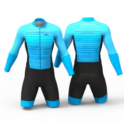 Blue Stripes Cycling Suit for women men boy girl