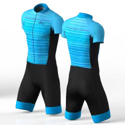 Blue Stripes Cycling Suit for women men boy girl