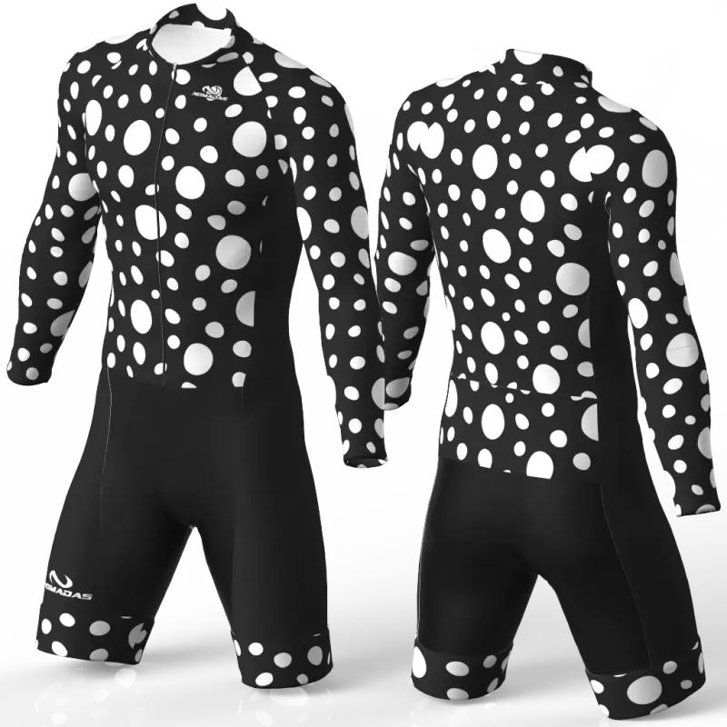 White Dots Cycling Suit for men women girls boys