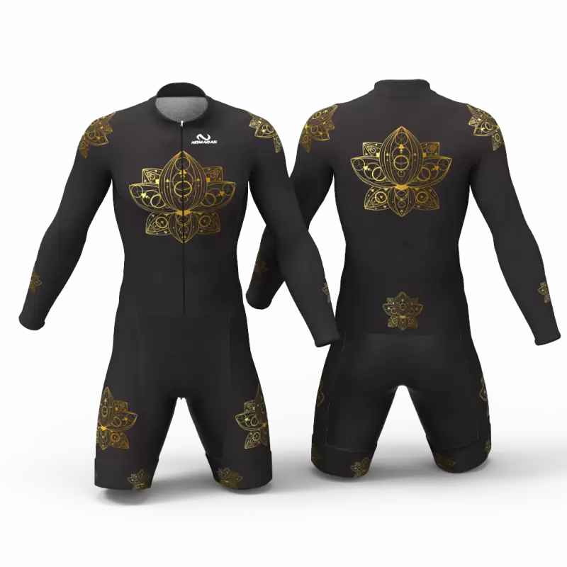 Mandala gold Cycling Suit for women men girls boys