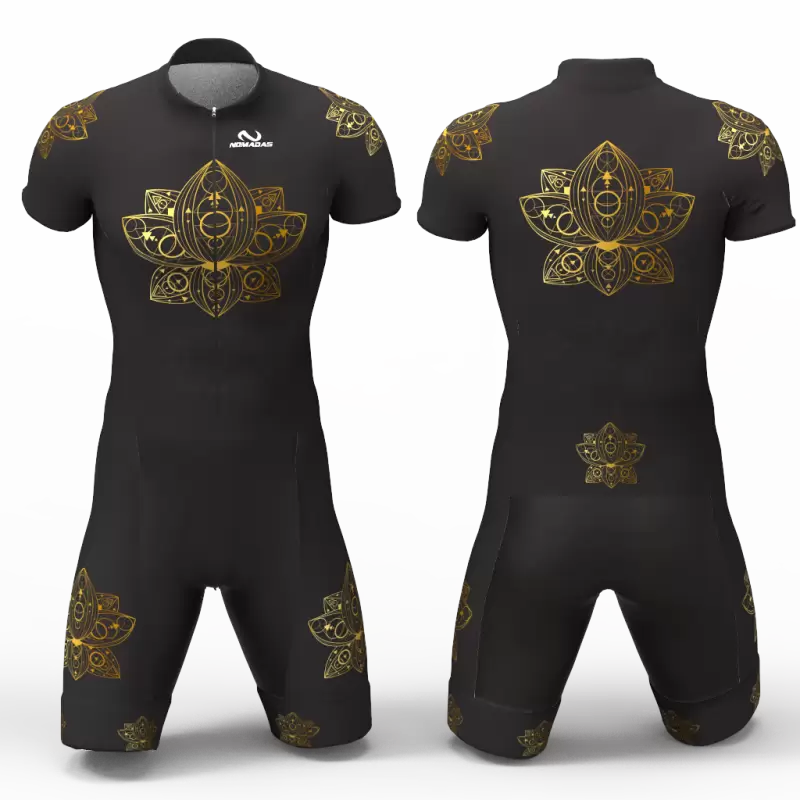 Mandala gold Cycling Suit for women men girls boys