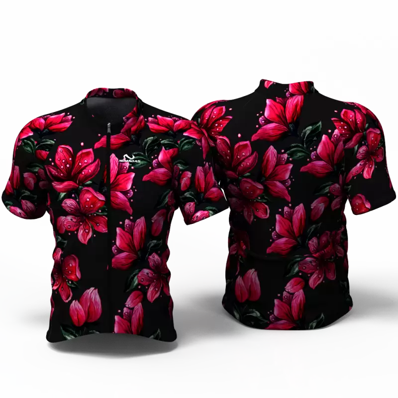 RED BLOSSOM Camiseta jersey de ciclismo nomadas mujeres y hombres