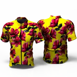 RED BLOSSOM yellow Camiseta jersey de ciclismo nomadas