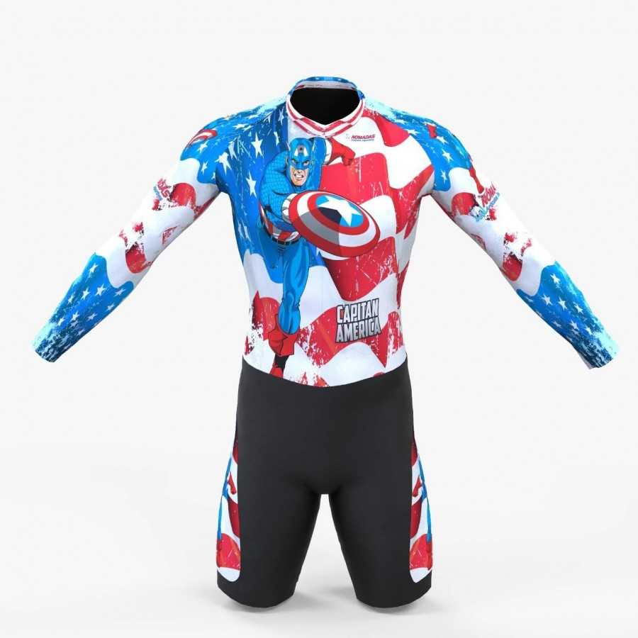 American captain inline skating suit