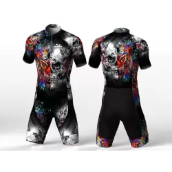 lycra para patinaje natacion gimnasio pesas running nomadas para niñas niños hombres mujeres Skull-Tiger