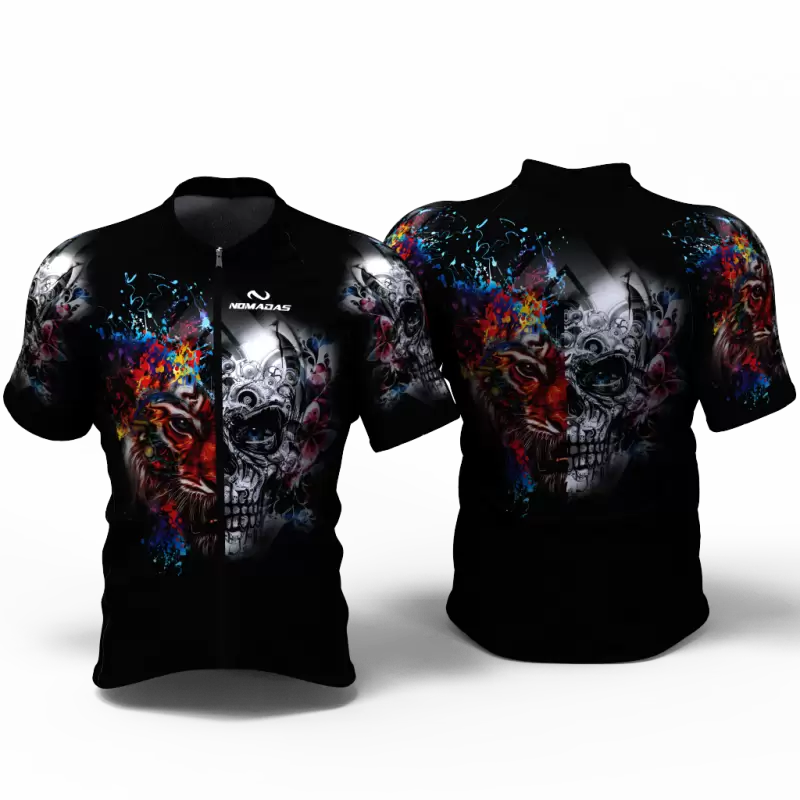 Skull-Tiger ENTERIZO Camiseta jersey de ciclismo para mujer y hombre nomadas