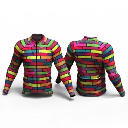 Colorful bricks ENTERIZO Camiseta jersey de ciclismo para mujer y hombre nomadas