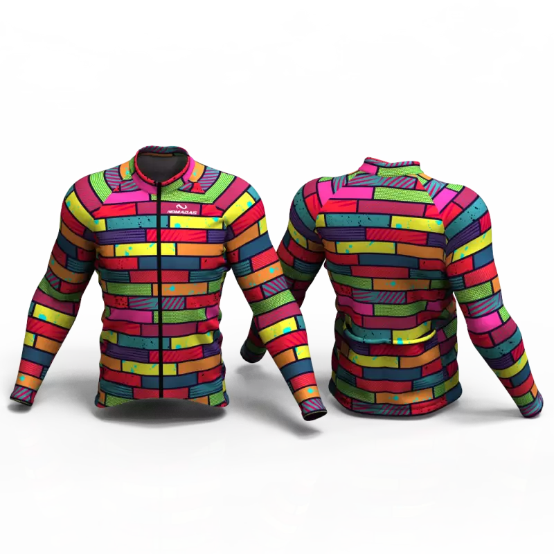 Colorful bricks ENTERIZO Camiseta jersey de ciclismo para mujer y hombre nomadas