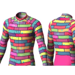 Colorful bricks Cycling suit