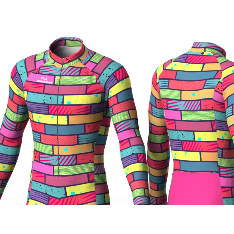 Colorful bricks Cycling suit for men women boys girls