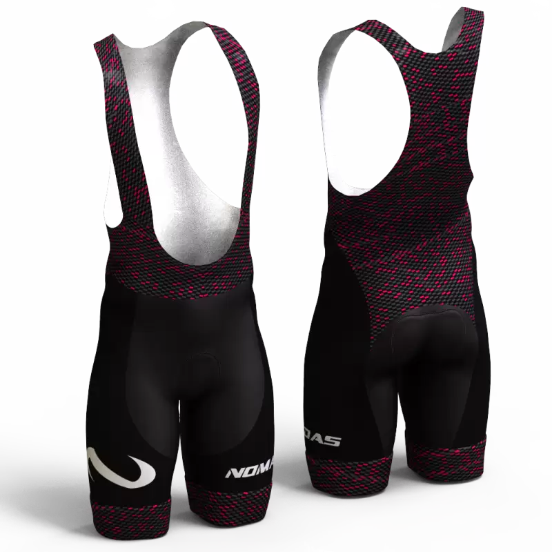 Fiber carbon fucsia pantalon de ciclismo nomadas para mujeres y hombres