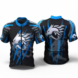 DRAGON FORCE BLUE Camiseta jersey de ciclismo para mujer y hombre nomadas