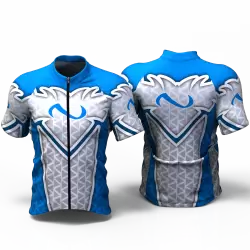 Abstract triangles blue Cycling Jersey women and men