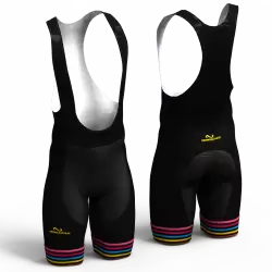 BLACK RAINBOW pantaloneta de ciclismo nomadas para hombre y mujer