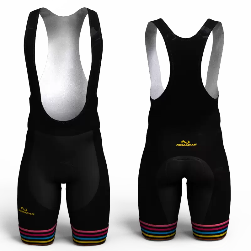 BLACK RAINBOW  pantaloneta de ciclismo nomadas para hombre y mujer