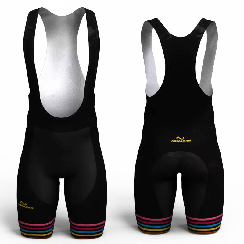 BLACK RAINBOW pantaloneta de ciclismo nomadas para hombre y mujer