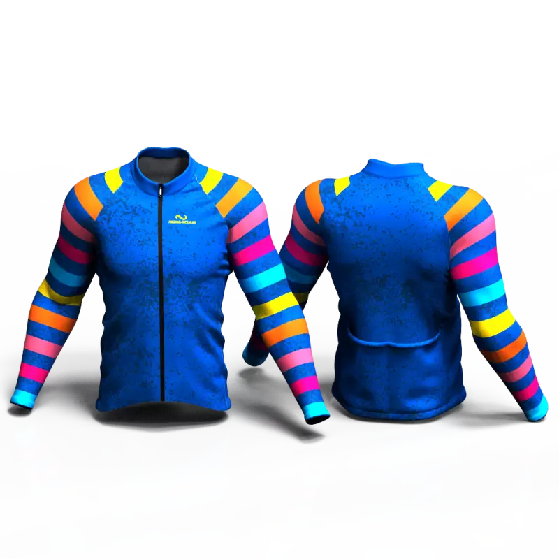 BLUE RAINBOW Cycling Jersey women and men