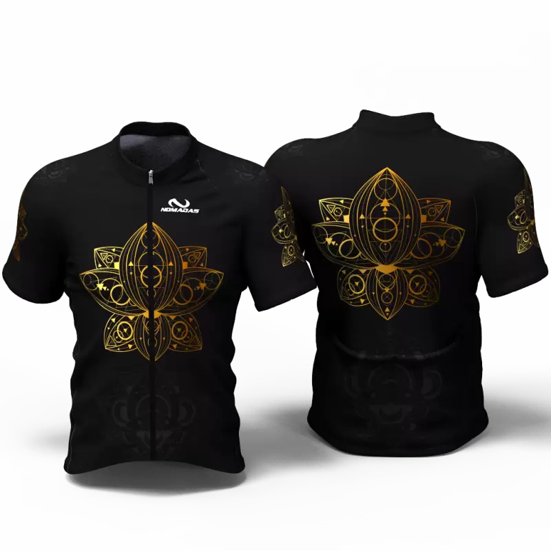 MANDALA GOLD Camiseta Jersey de ciclismo nomadas PARA HOMBRES Y MUJER