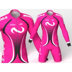 Evolution fuchsia Nomadas skating suit, beautiful and elegant design for boys, girls, men and women.