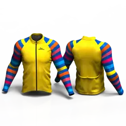 YELLOW RAINBOW Camiseta Jersey de ciclismo nomadas PARA HOMBRES Y MUJER