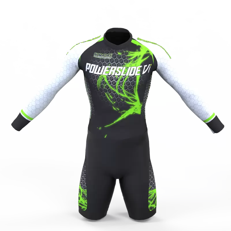 POWERSLIDE VIRUS NEON GREEN SKATING SUIT FOR BOYS, GIRLS, MEN, WOMEN