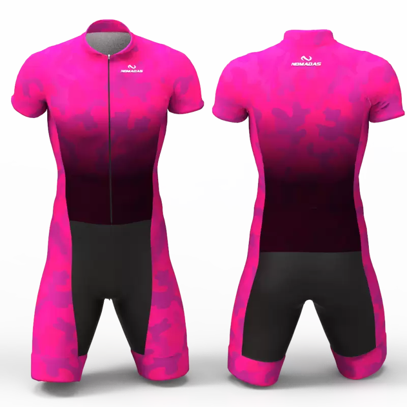 Camouflage Fuchsia skating suit, beautiful stylish design for boys, girls, men and women