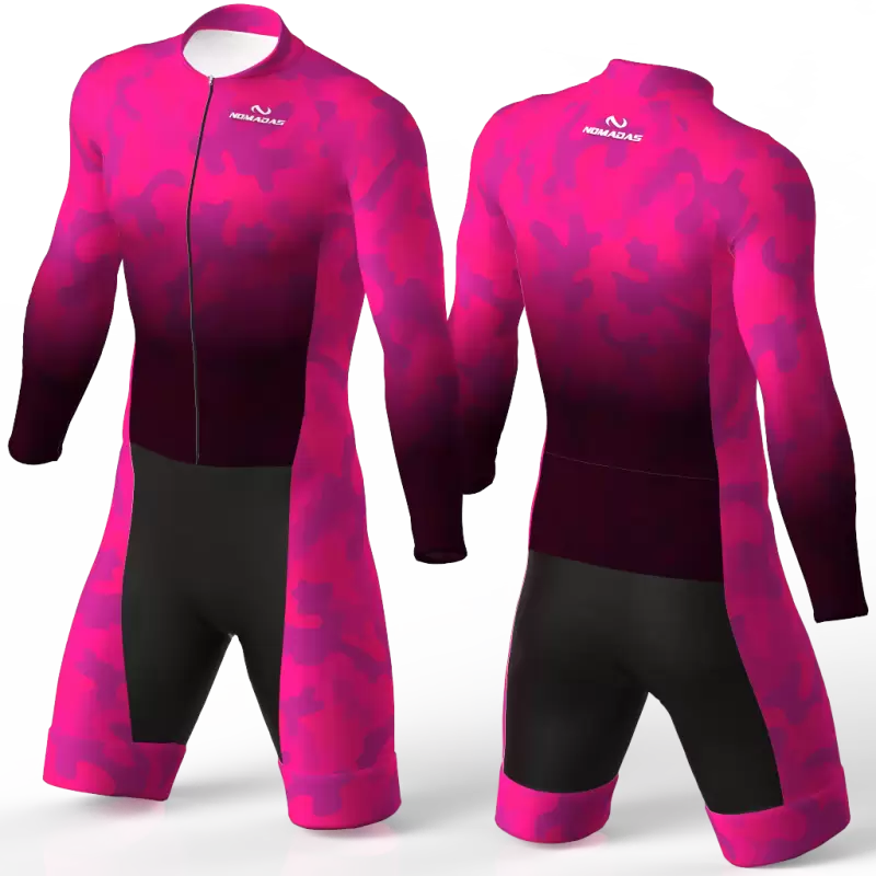 Camouflage Fuchsia skating suit, beautiful stylish design for boys, girls, men and women