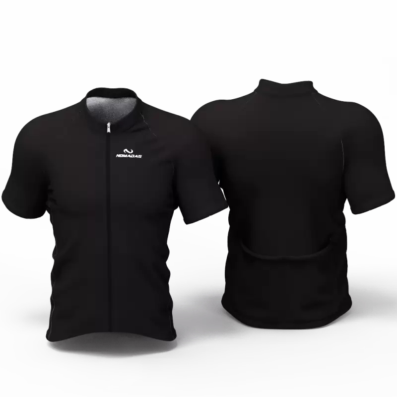 Full Black Cycling Jersey women and men