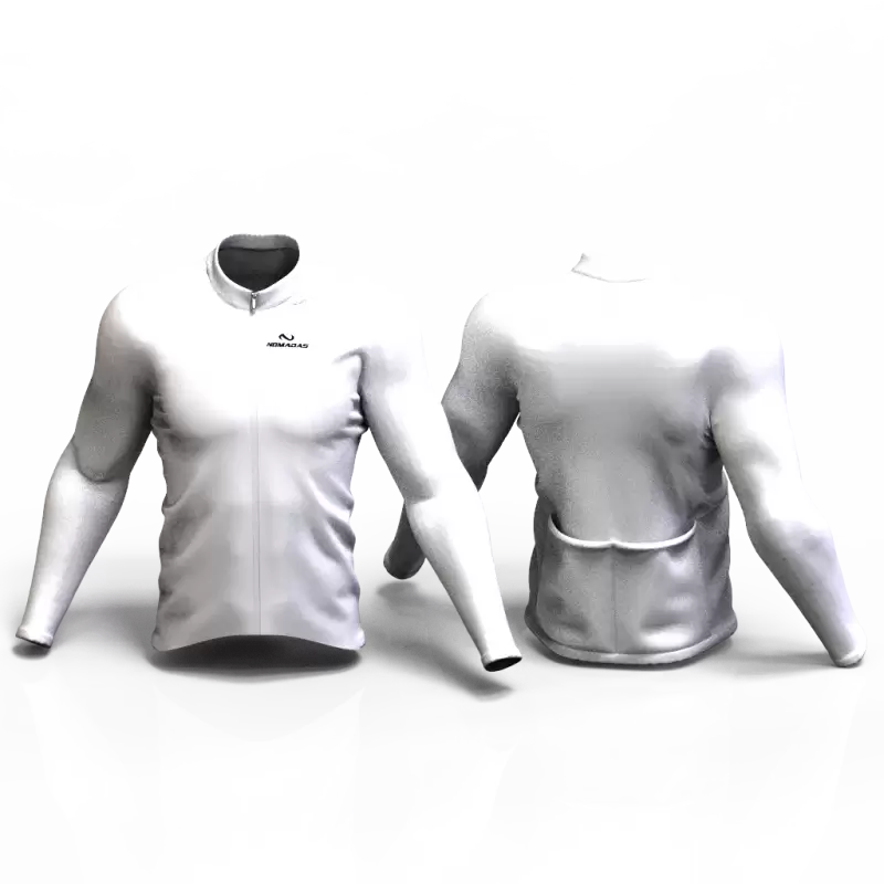 Full white Camiseta Jersey de ciclismo nomadas PARA HOMBRES Y MUJER