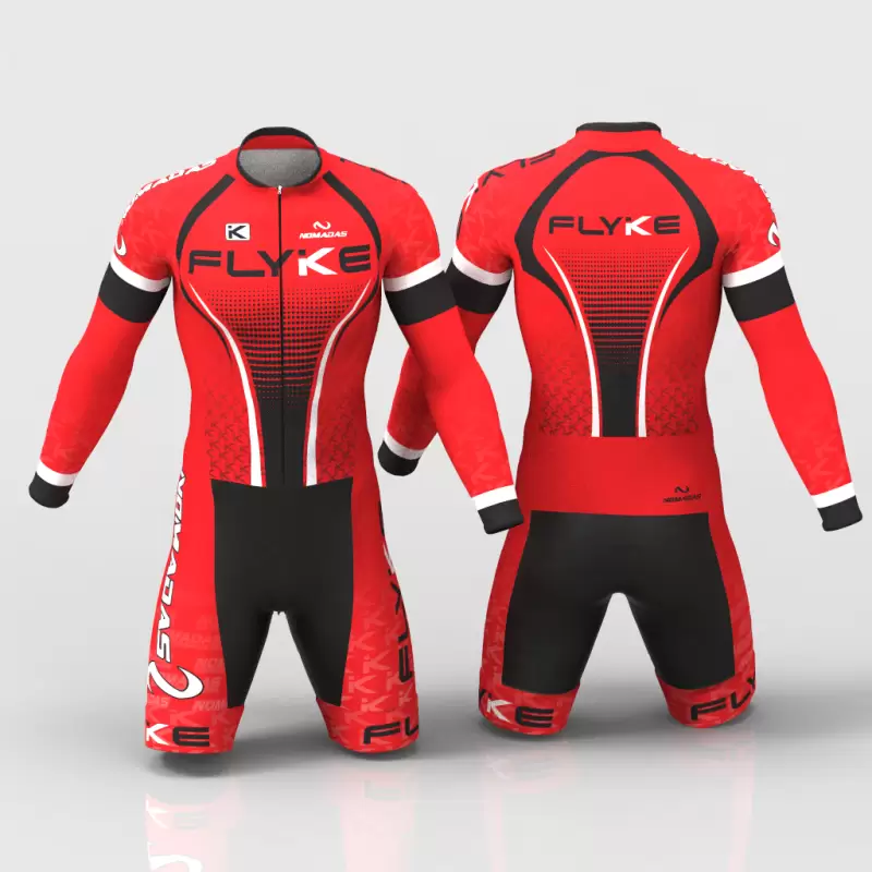 Flyke red skating suit