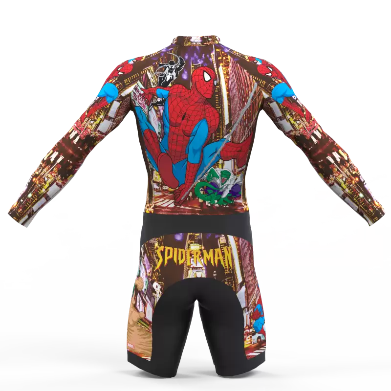 Spiderman lycra de patinaje natacion gimnasio pesas running nomadas para niños