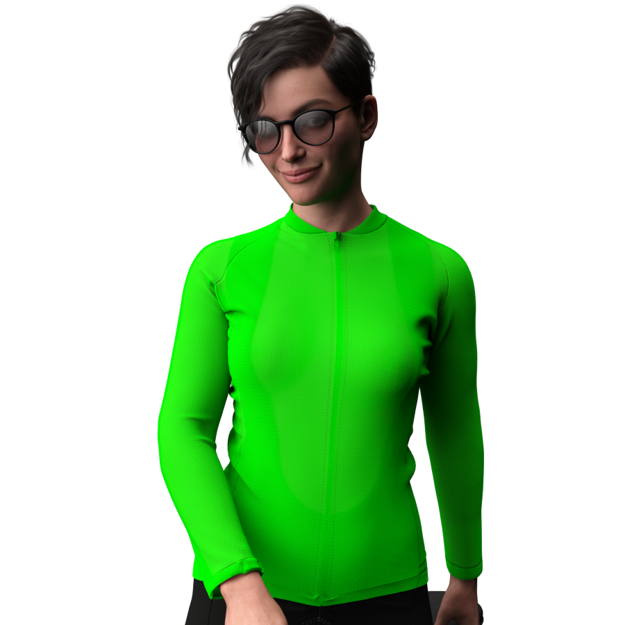 Full Neon Green Cycling Jersey