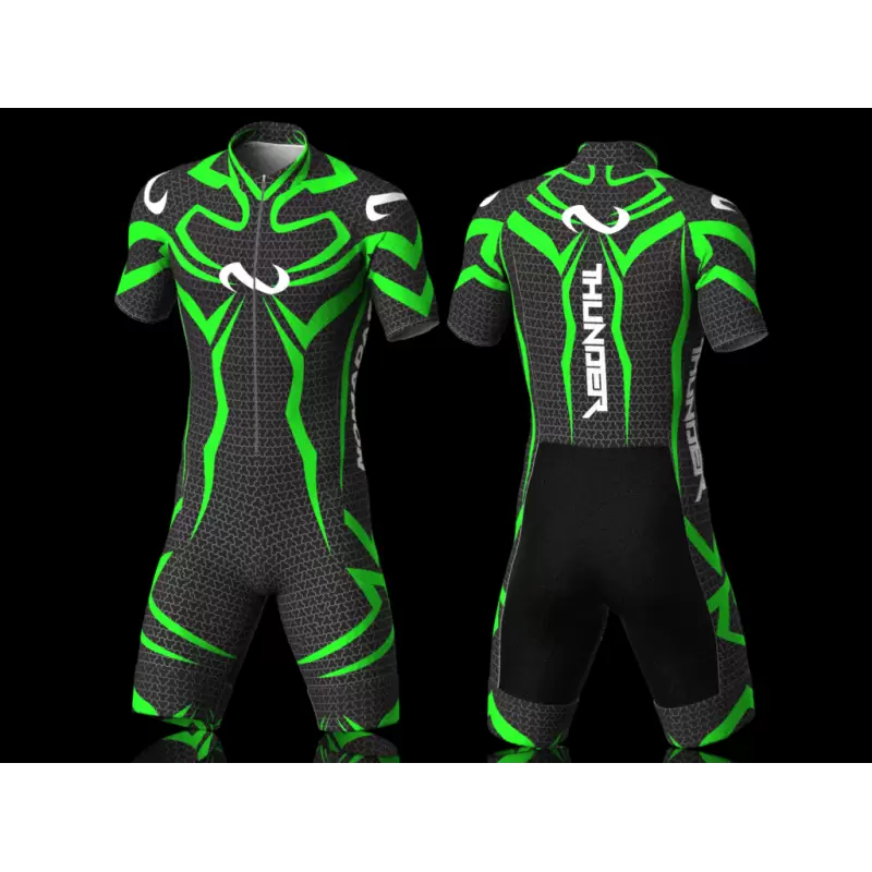 Thunder neon green skating suit, for girls boys women and men