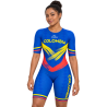 Licra de patinaje Colombia azul Super Pro para mujer de NÓMADAS