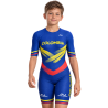 Licra de patinaje Colombia azul Super Pro para niño de NÓMADAS