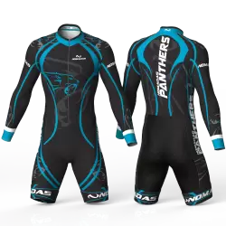 Panther Turquoise skating suit for girls, boys, men and women.