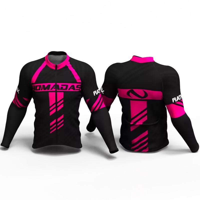 Ratnik fucsia Camiseta de ciclismo para mujer y hombre nomadas