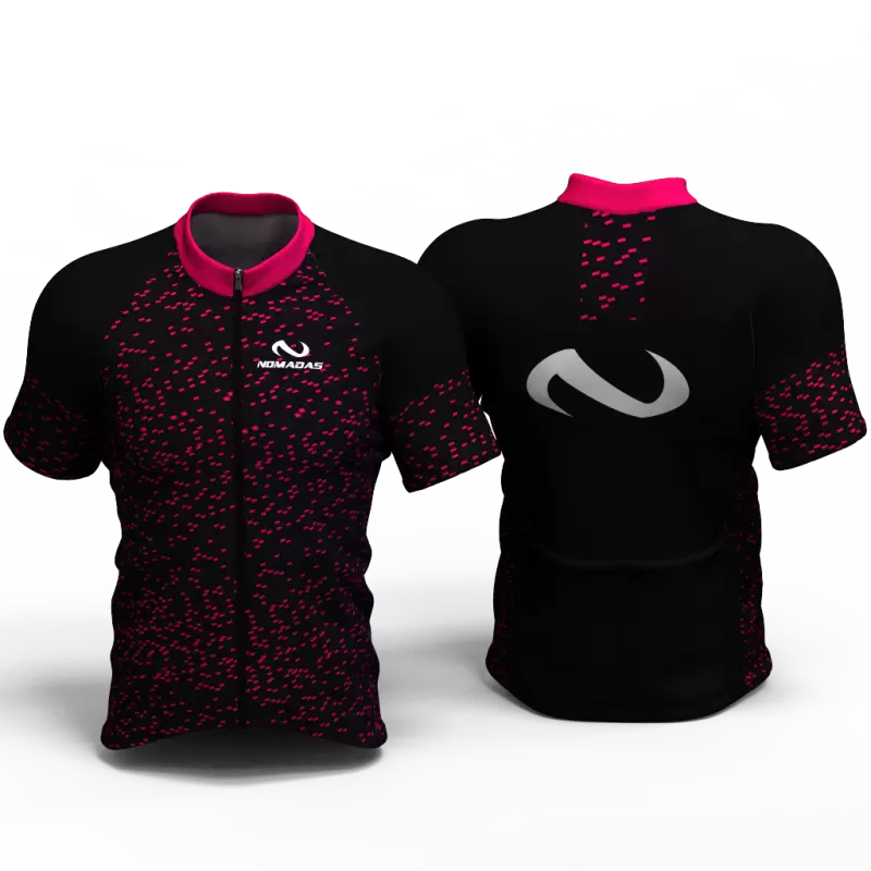 fiber carbon fucsia Camiseta de ciclismo nomadas para mujeres