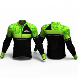 Green triangles Cycling jersey