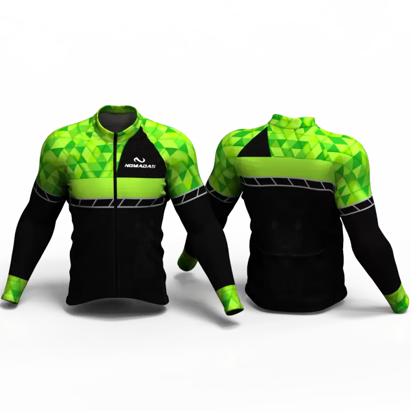 Green triangles Cycling jersey