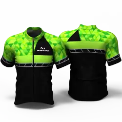 Green triangles Camiseta de ciclismo nomadas para mujeres y hombre