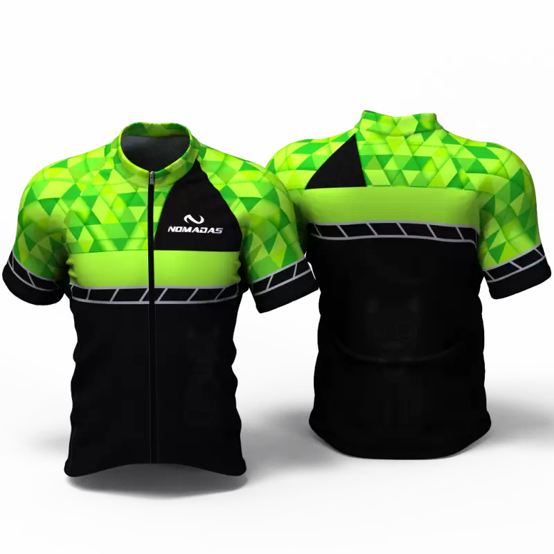 Green triangles Cycling jersey