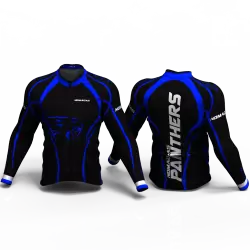 Panther azul Camiseta de ciclismo nomadas mujeres y hombres