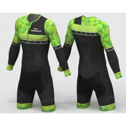 KITTY NEON GREEN INLINE SKATING SUIT long sleeve